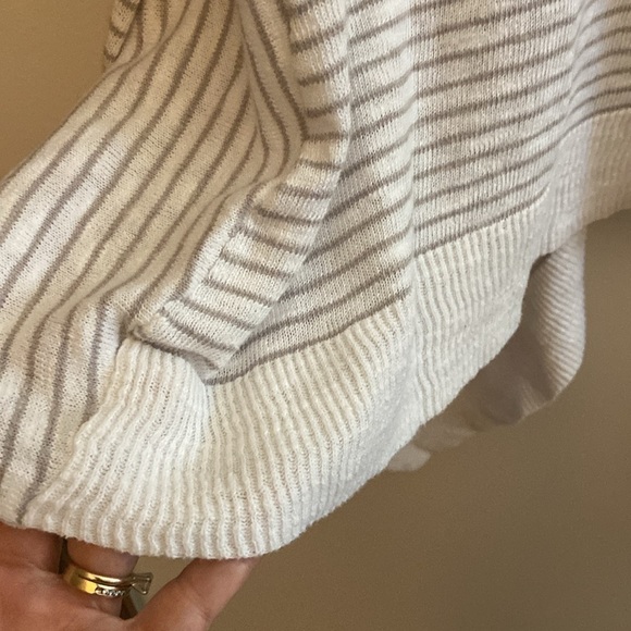 Eileen Fisher Open Striped Cardigan in size L, good used condition, see pics - Picture 7 of 9